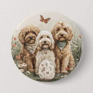 Ostergoldendoodle-Hunde Button