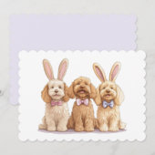 Ostergoldendoodle-Hunde Feiertagskarte (Vorne/Hinten)
