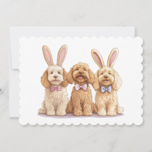 Ostergoldendoodle-Hunde Feiertagskarte