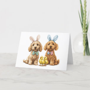 Ostergoldendoodle-Hunde Feiertagskarte