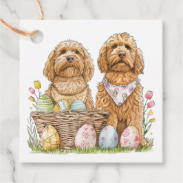 Ostergoldendoodle-Hunde Geschenkanhänger