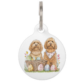 Ostergoldendoodle-Hunde Haustiermarke