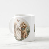 Ostergoldendoodle-Hunde Kaffeetasse (Vorderseite Links)