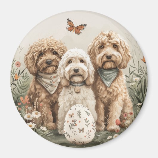 Ostergoldendoodle-Hunde Magnet (Vorne)