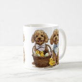 Ostergoldendoodle Hunde Osterhase Kaffeetasse (VorderseiteRechts)