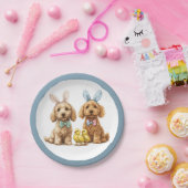 Ostergoldendoodle-Hunde Pappteller (Party)