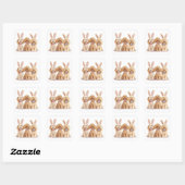 Ostergoldendoodle-Hunde Quadratischer Aufkleber (Blatt)