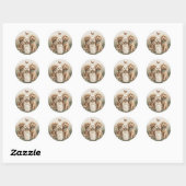 Ostergoldendoodle-Hunde Runder Aufkleber (Blatt)