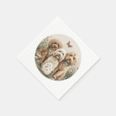 Ostergoldendoodle-Hunde Serviette (Ecke)