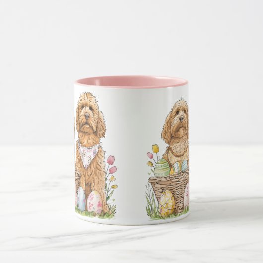 Ostergoldendoodle-Hunde Tasse (Zentrum)