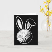 Ostergolf Bunny Ears Funny Golfgeschenk Karte (Gelbe Blume)