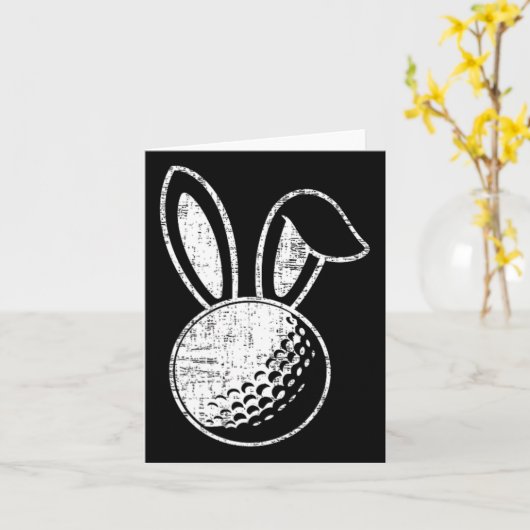 Ostergolf Bunny Ears Funny Golfgeschenk Karte (Gelbe Blume)
