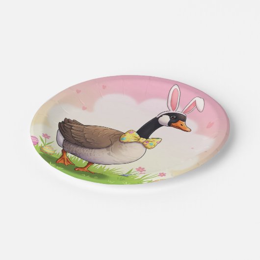 Ostergose Pappteller (Schrägansicht)