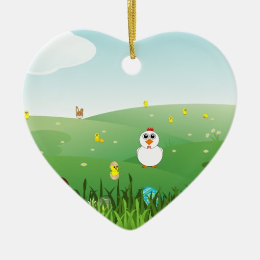 Ostergras Keramik Ornament (Vorne)