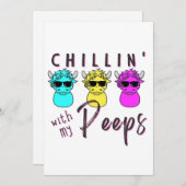 Ostergraukarte Peep Cows Osterkühe Peeps Feiertagskarte (Vorne/Hinten)