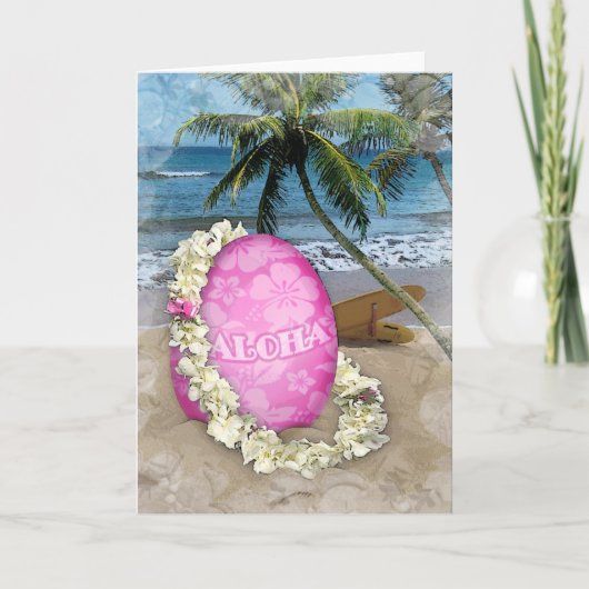 Ostergrauung hawaiianischen Stils Feiertagskarte (Vorderseite)