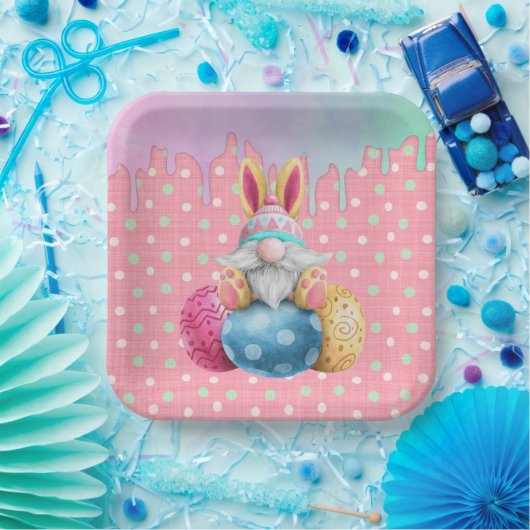 Ostergrindeleier Punkt Icing Tropfen Pappteller (Party)