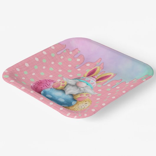 Ostergrindeleier Punkt Icing Tropfen Pappteller (Gewinkelt)