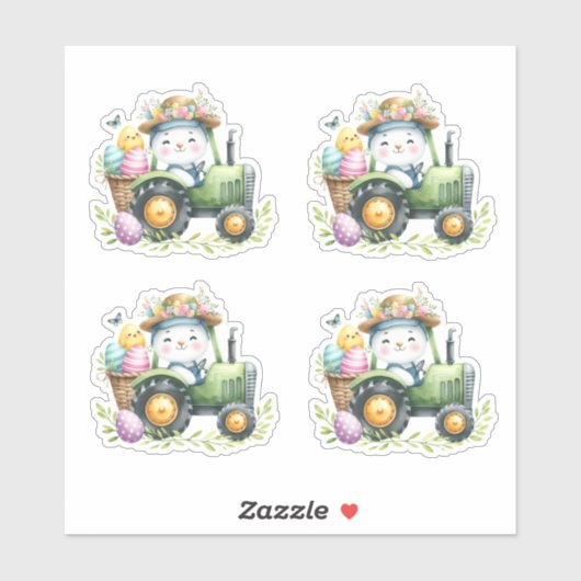 Ostergrüne Kanincheneier Aufkleber (Blatt)