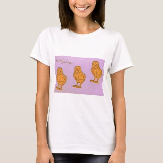 Ostergruß Chicks Lila T-Shirt (Vorderseite)