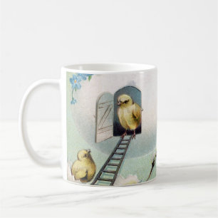 Ostergruß der Vintage-Hühner Kaffeetasse