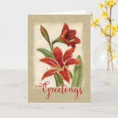 Ostergruß Lily Vintag Reproduction Karte (Gelbe Blume)