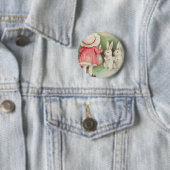 Ostergruß mit Vintage-Hasen Button (Beispiel)