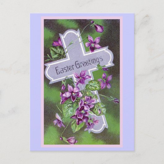 Ostergruß Vintage Illustration Feiertagspostkarte (Vorderseite)