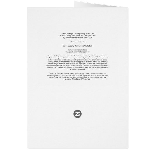 Ostergruß ... Vintage Image Oaster Card (Hinten)