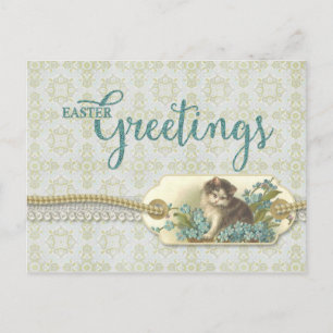 Ostergruß Vintage Kitesurfwiedergabe Feiertagspostkarte