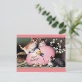 Ostergruß Vintage Kunst Postkarte (Stehend Vorderseite)