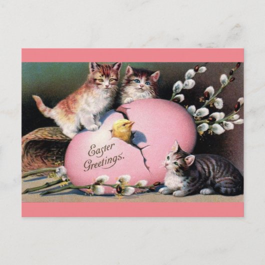 Ostergruß Vintage Kunst Postkarte (Vorderseite)