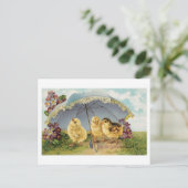 Ostergruß Vintage Kunst Postkarte (Stehend Vorderseite)