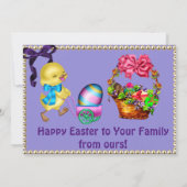 Ostergruß von unserer Familie auf Ihre Karte (Rückseite)