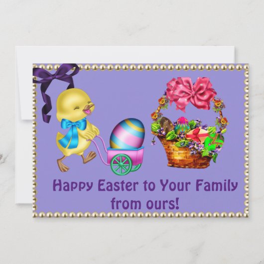 Ostergruß von unserer Familie auf Ihre Karte (Rückseite)