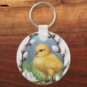 Ostergruß Yellow Chick Schlüsselanhänger (Vorderseite)