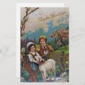 Ostergrüße 1908 briefpapier (Vorne/Hinten)