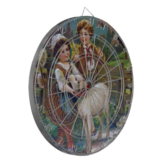 Ostergrüße 1908 dartscheibe (Vorderseite Links)