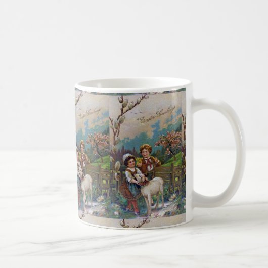 Ostergrüße 1908 kaffeetasse (Rechts)