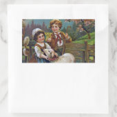 Ostergrüße 1908 rechteckiger aufkleber (Tasche)