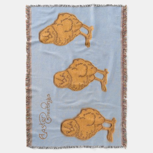 Ostergrüsse Chicks Blue Decke (Vorderseite Vertikal)