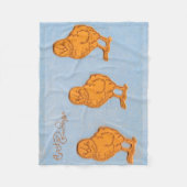 Ostergrüsse Chicks Blue Fleecedecke (Vorderseite)