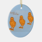 Ostergrüsse Chicks Blue Keramikornament (Rechts)