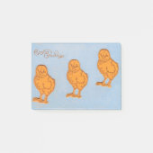 Ostergrüsse Chicks Blue Post-it Klebezettel (Vorderseite)