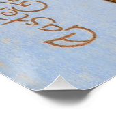 Ostergrüsse Chicks Blue Poster (Ecke)