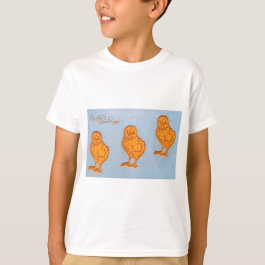 Ostergrüsse Chicks Blue T-Shirt (Vorderseite)