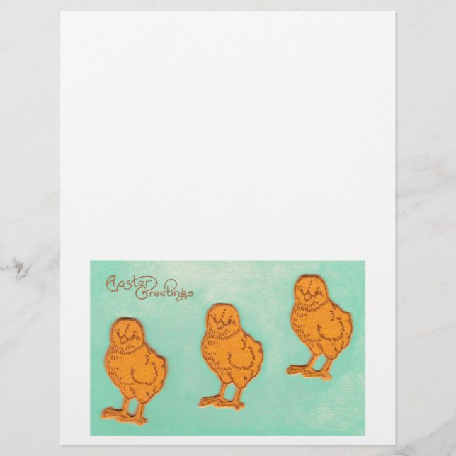 Ostergrüße Chicks Grün (Vorderseite)