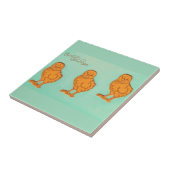 Ostergrüße Chicks Grün Fliese (Seite)