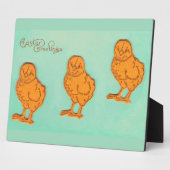 Ostergrüße Chicks Grün Fotoplatte (Seite)