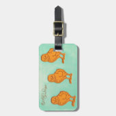 Ostergrüße Chicks Grün Gepäckanhänger (Vorderseite vertikal)